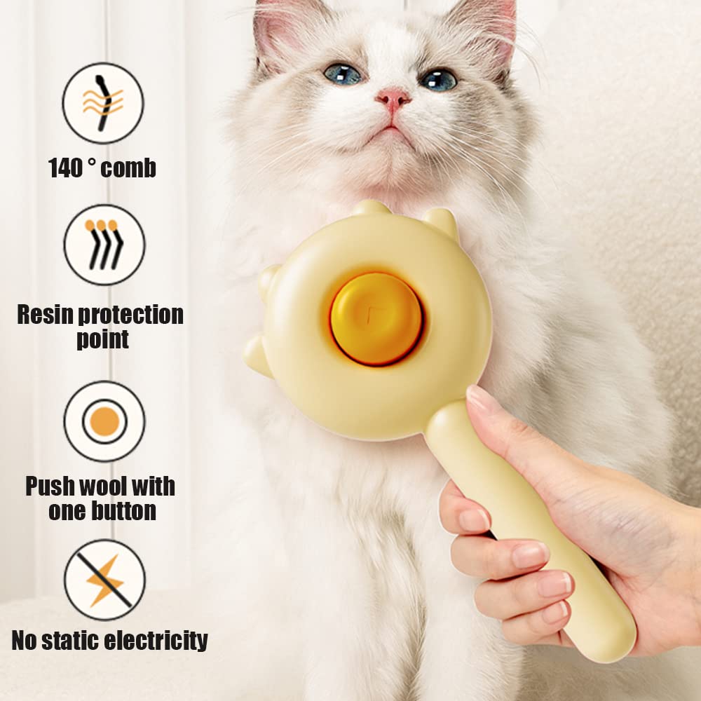 Pet Hair Removal &amp; Massage Brush for Cats and Dogs