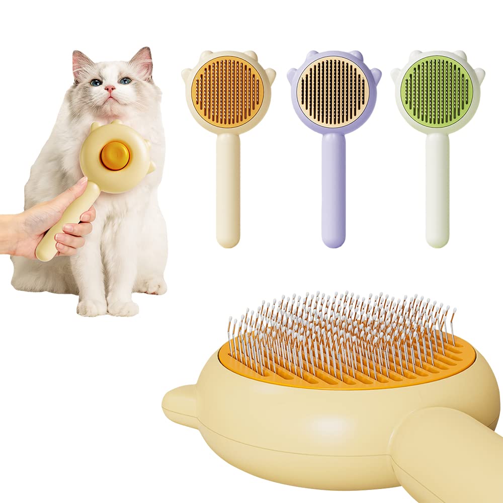 Pet Hair Removal & Massage Brush for Cats and Dogs